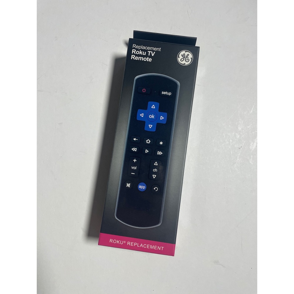 GE Replacement Roku TV Remote Unisex OS Black Preprogrammed 66814 Universal